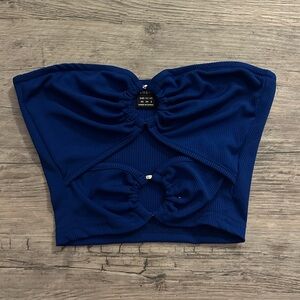 Shein blue crop top